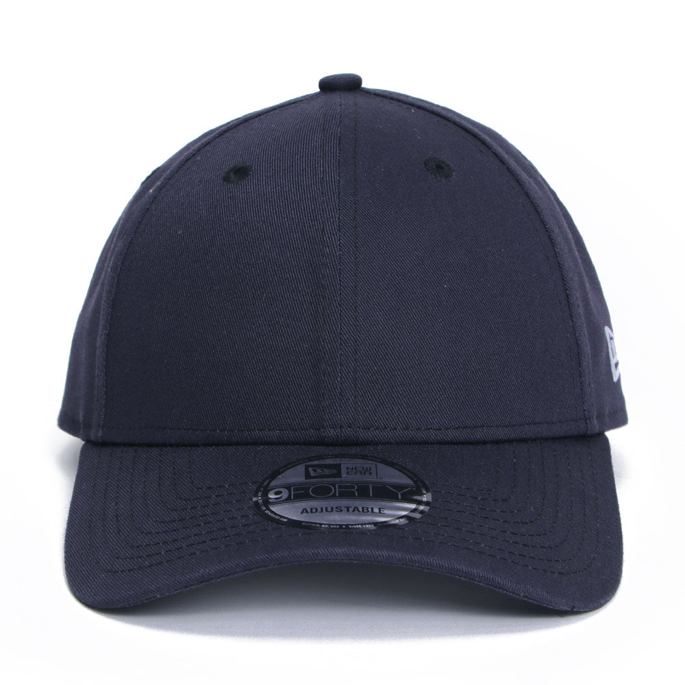 New Era Plain Blank Navy 9FORTY Snapback Cap