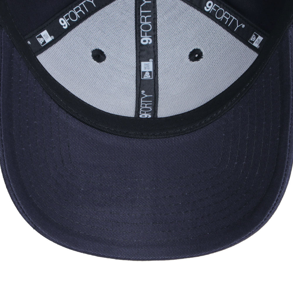New Era Plain Blank Navy 9FORTY Snapback Cap