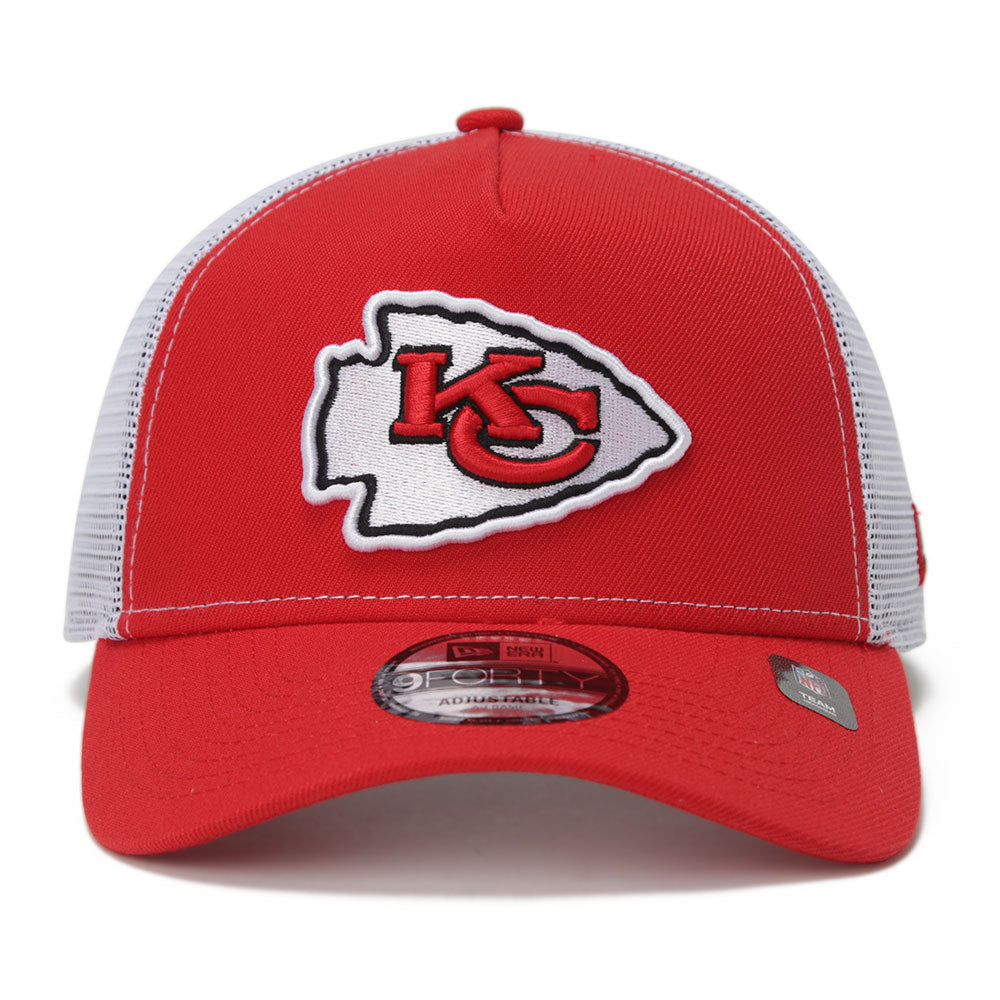 New Era Kansas City Chiefs NFL Essential Front Door Red 9FORTY A-Frame Trucker Cap