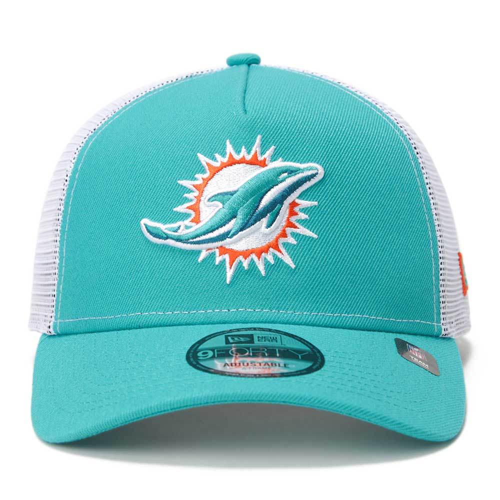 New Era Miami Dolphins NFL Essential Teal Breeze 9FORTY A-Frame Trucker Cap