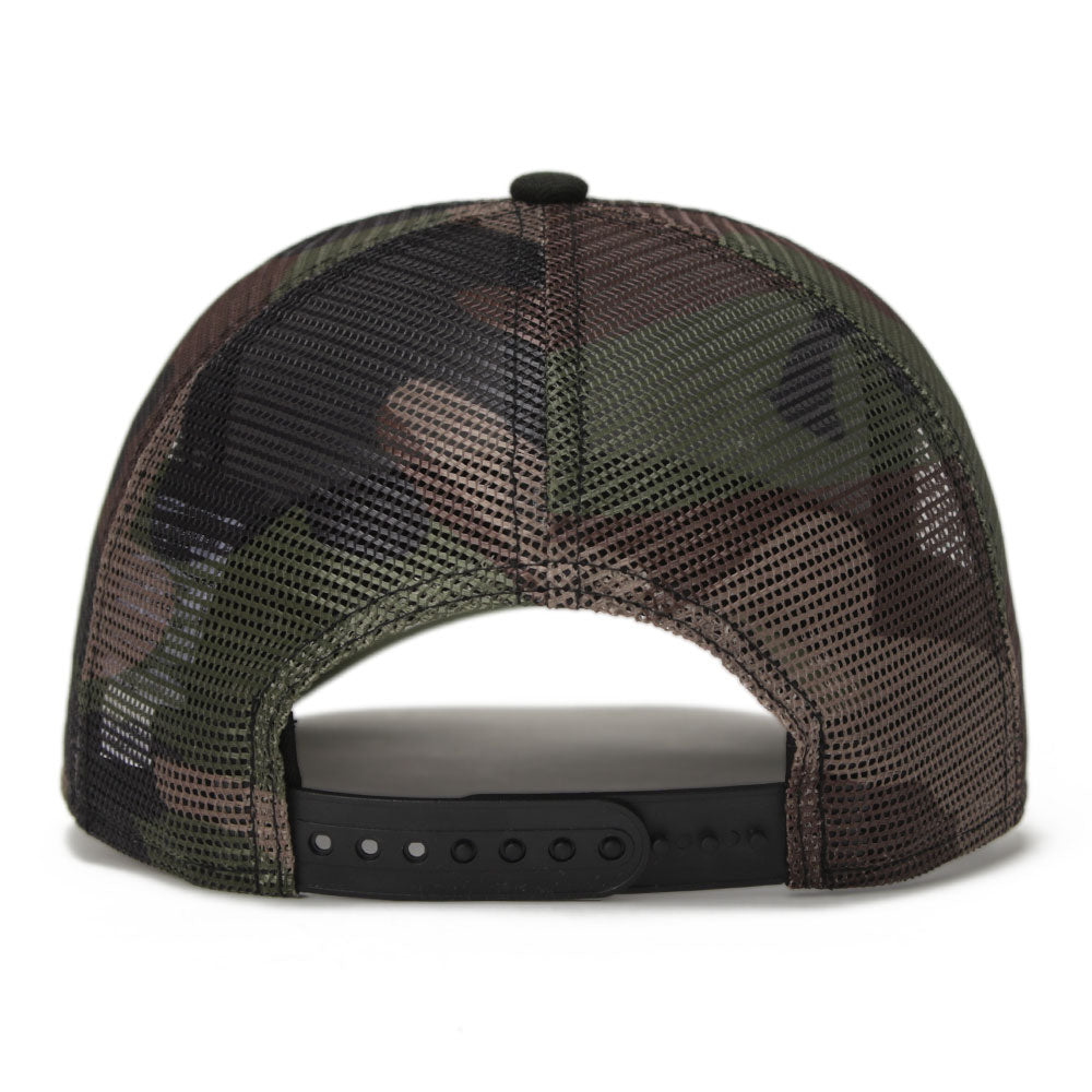 New Era Las Vegas Raiders NFL Essential Camo 9FORTY A-Frame Trucker Cap