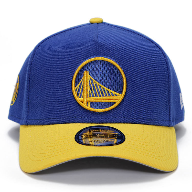 Golden State Warriors NBA Two Tone Blue Yellow 9FORTY A-Frame Snapback Cap