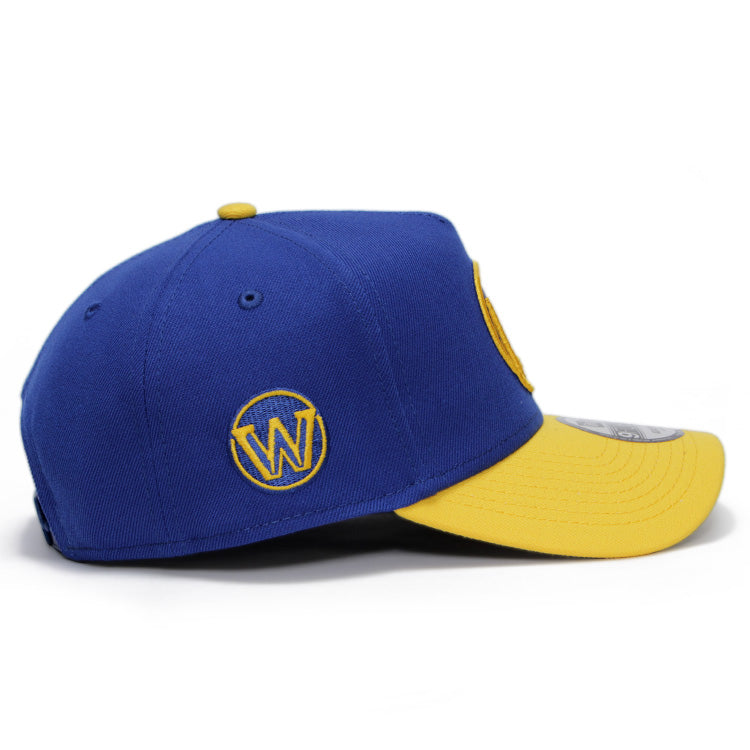 Golden State Warriors NBA Two Tone Blue Yellow 9FORTY A-Frame Snapback Cap