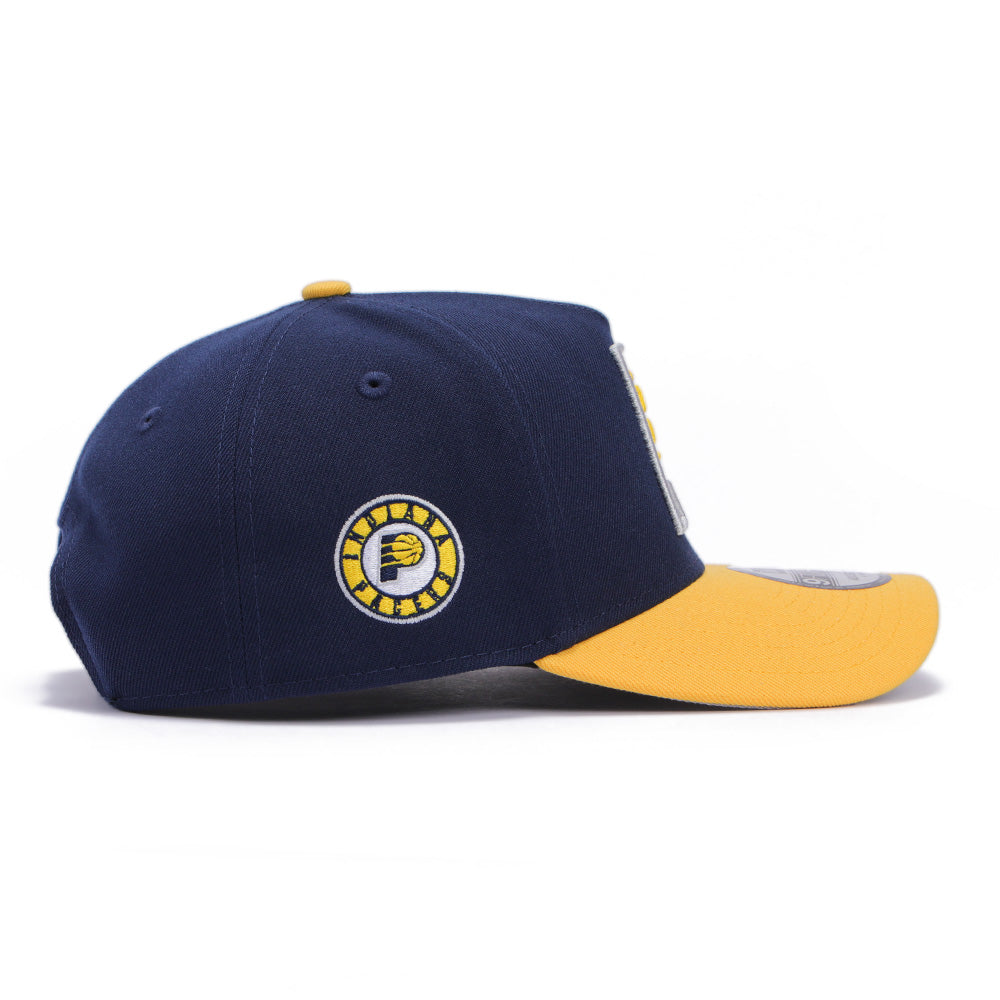 New Era Indiana Pacers Essentials Blue Yellow Two Tone 9FORTY A-Frame Snapback Cap