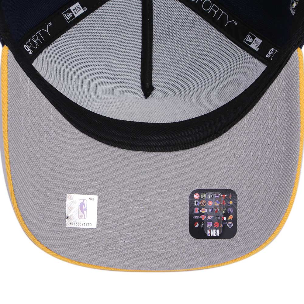 New Era Indiana Pacers Essentials Blue Yellow Two Tone 9FORTY A-Frame Snapback Cap