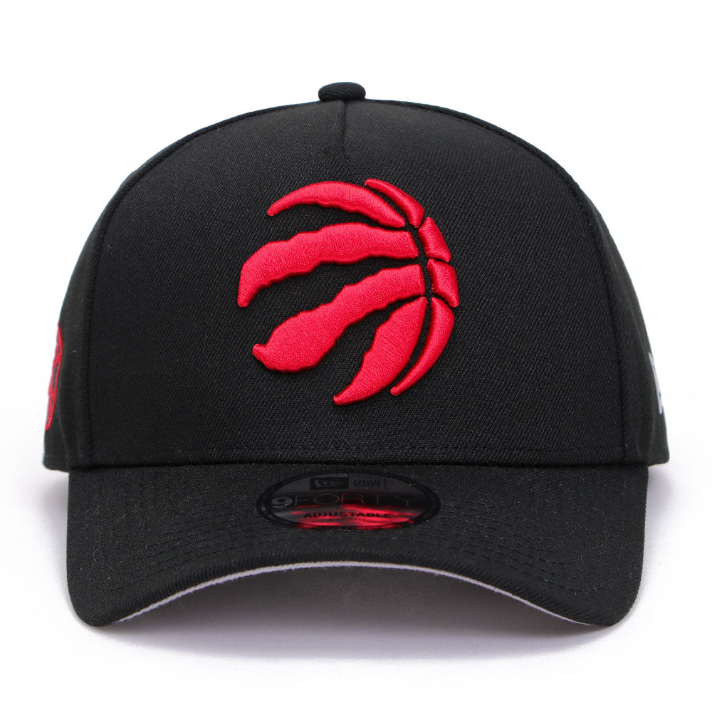 New Era Toronto Raptors Black Red 9FORTY A-Frame Adjustable Cap