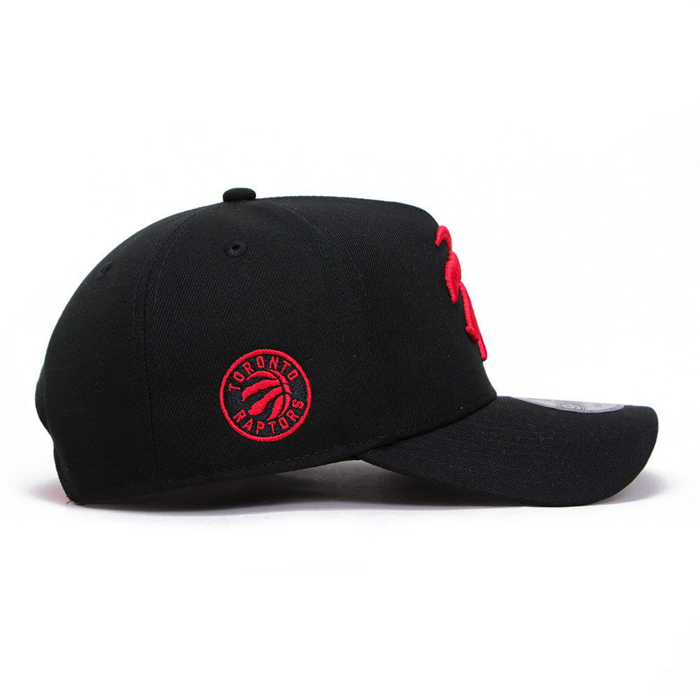 New Era Toronto Raptors Black Red 9FORTY A-Frame Adjustable Cap