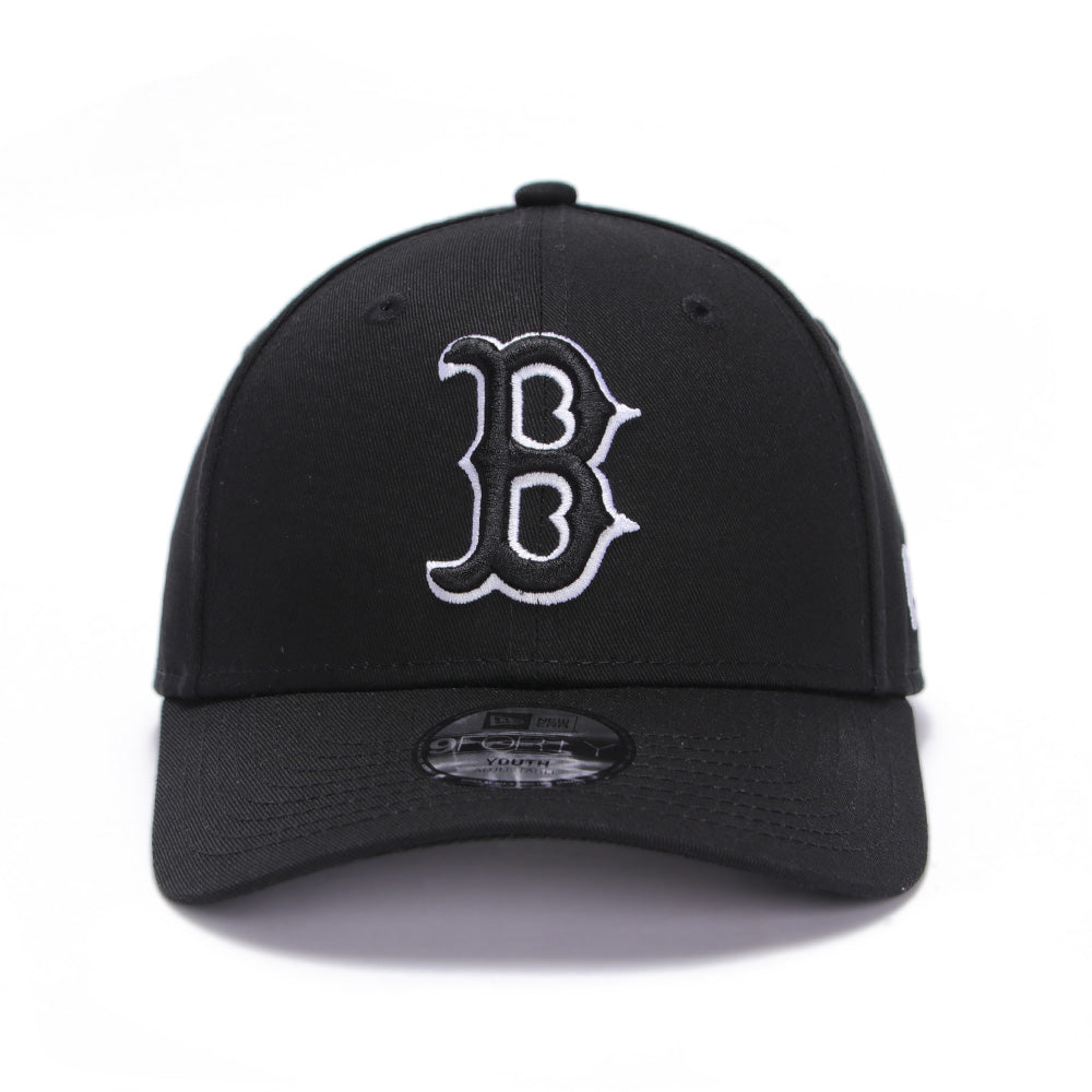 New Era Boston Red Sox Black Youth 9FORTY Adjustable Cap