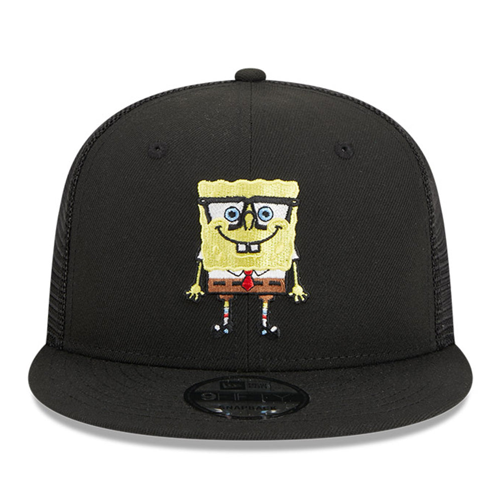 New Era x Nickelodeon Spongebob Squarepants Glasses Black 9FIFTY Trucker Snapback Cap