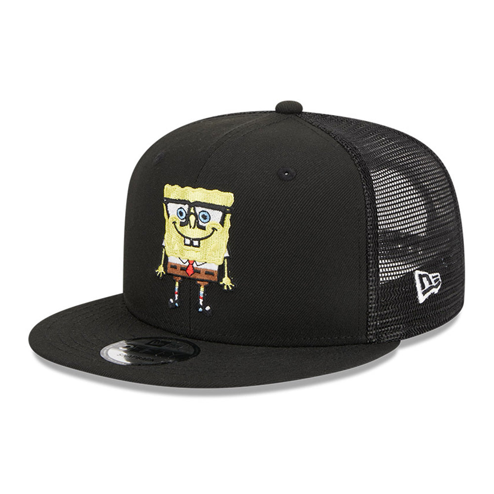 New Era x Nickelodeon Spongebob Squarepants Glasses Black 9FIFTY Trucker Snapback Cap