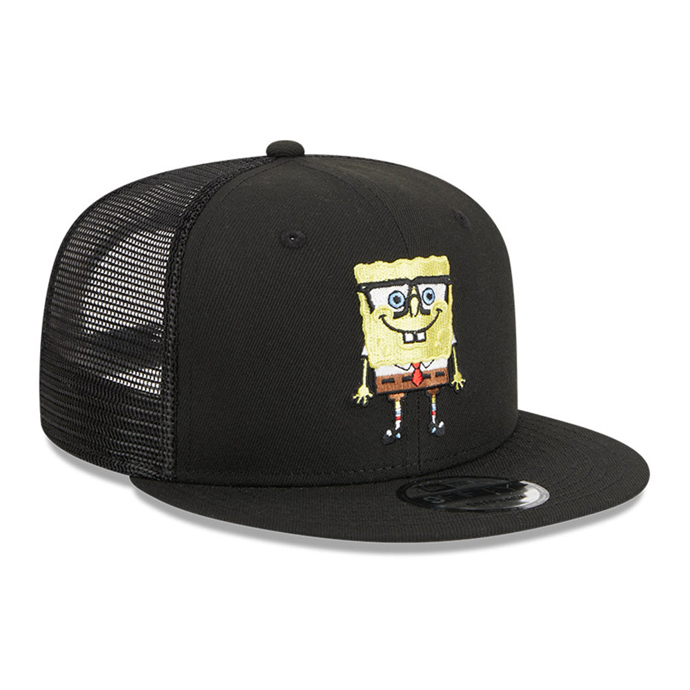 New Era x Nickelodeon Spongebob Squarepants Glasses Black 9FIFTY Trucker Snapback Cap