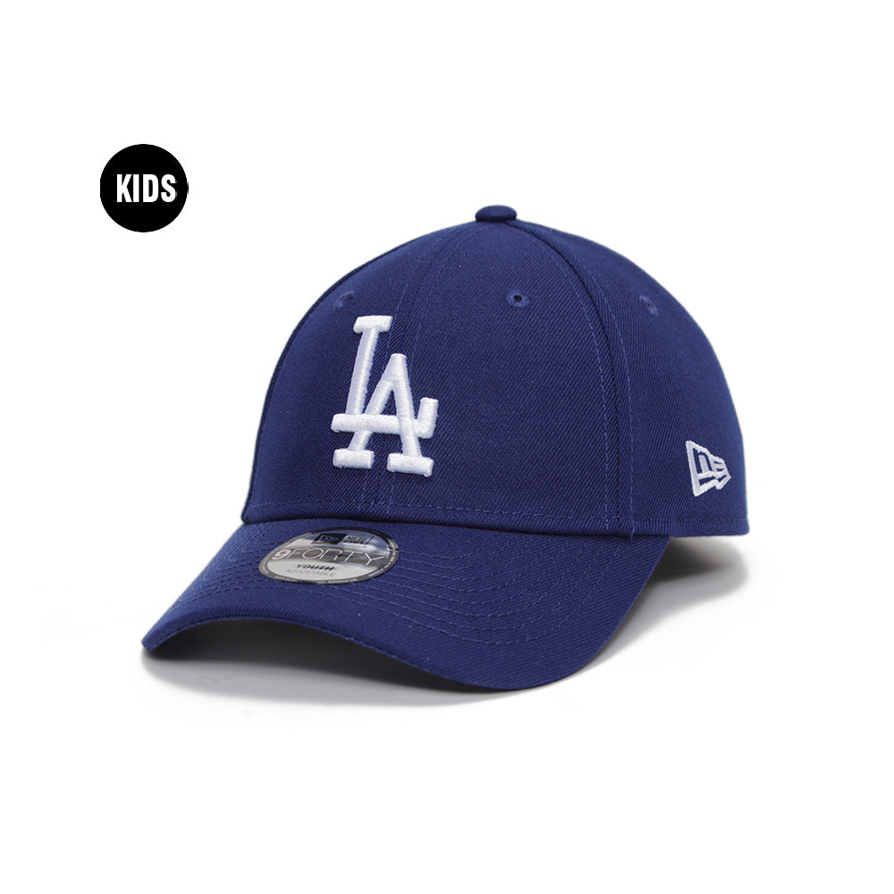 Los Angeles Dodgers MLB Essential White on Dark Royal 9FORTY Youth Adjustable Kids Cap