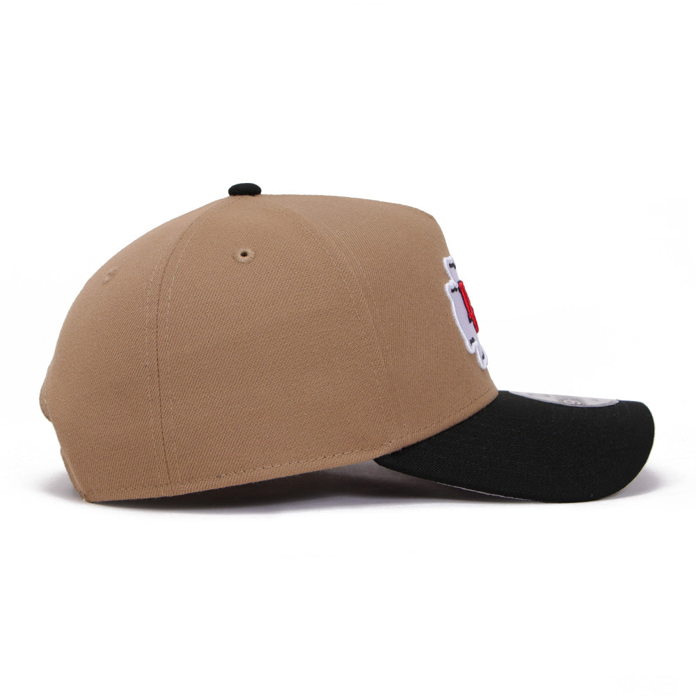 New Era Kansas City Chiefs Essentials Khaki OTC 9FORTY A-Frame Snapback Cap