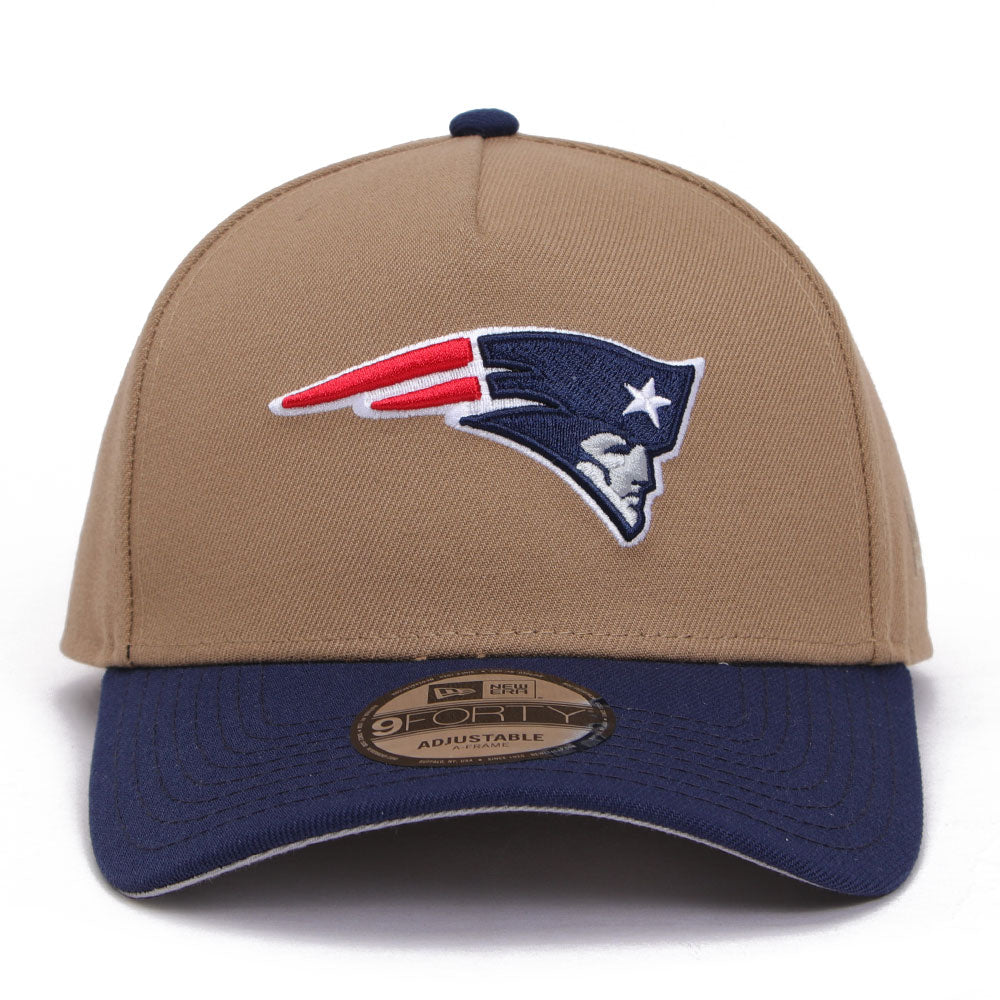 New Era New England Patriots Khaki OTC 9FORTY A-Frame Adjustable Cap