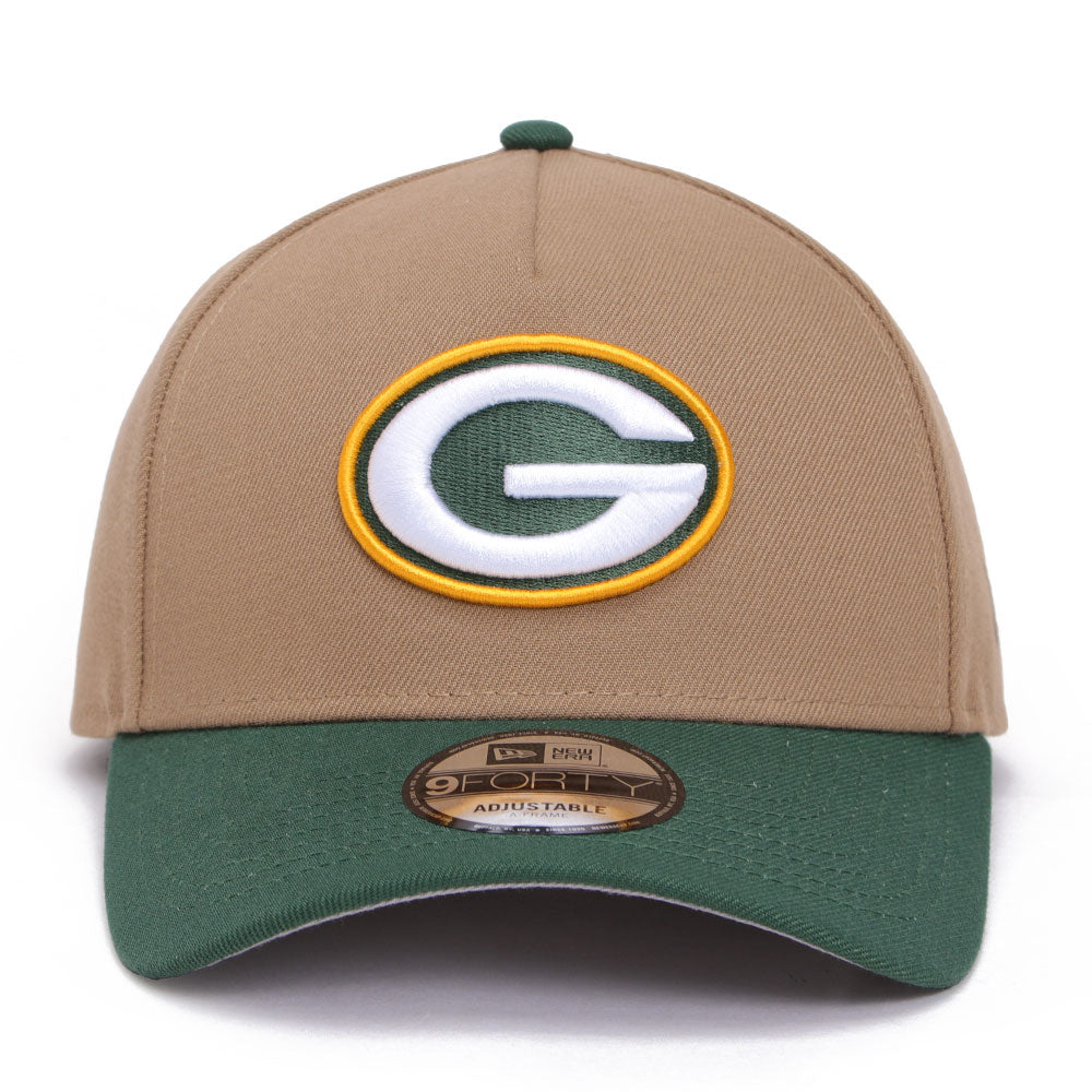 New Era Green Bay Packers Khaki OTC 9FORTY A-Frame Adjustable Cap