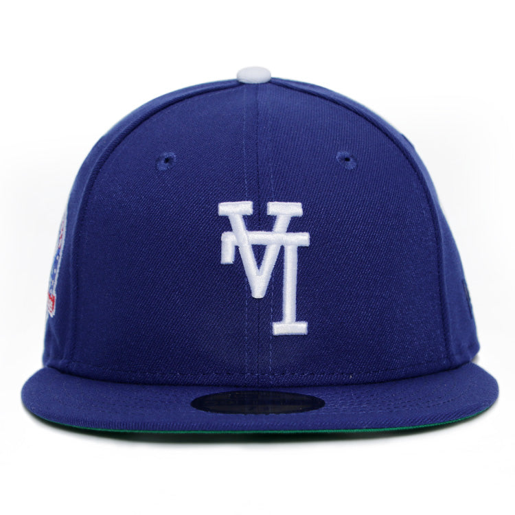 Los Angeles Dodgers MLB Upside Down Logo Dark Royal 59FIFTY Fitted Cap