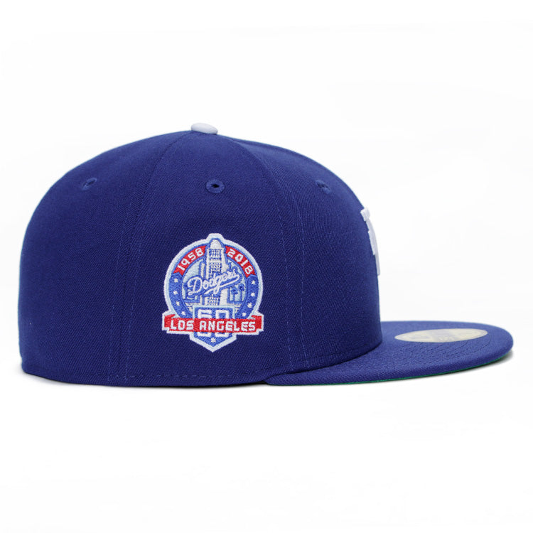 Los Angeles Dodgers MLB Upside Down Logo Dark Royal 59FIFTY Fitted Cap