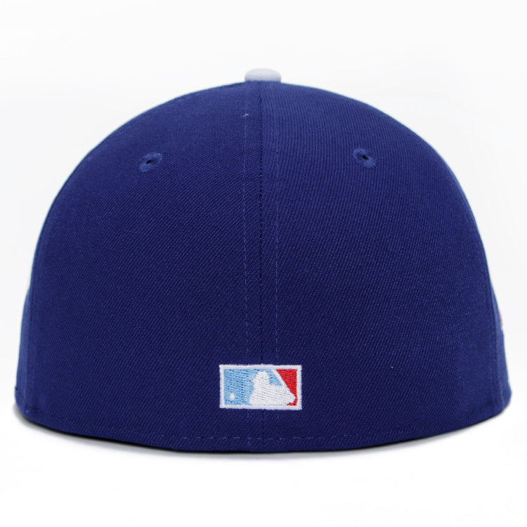 Los Angeles Dodgers MLB Upside Down Logo Dark Royal 59FIFTY Fitted Cap