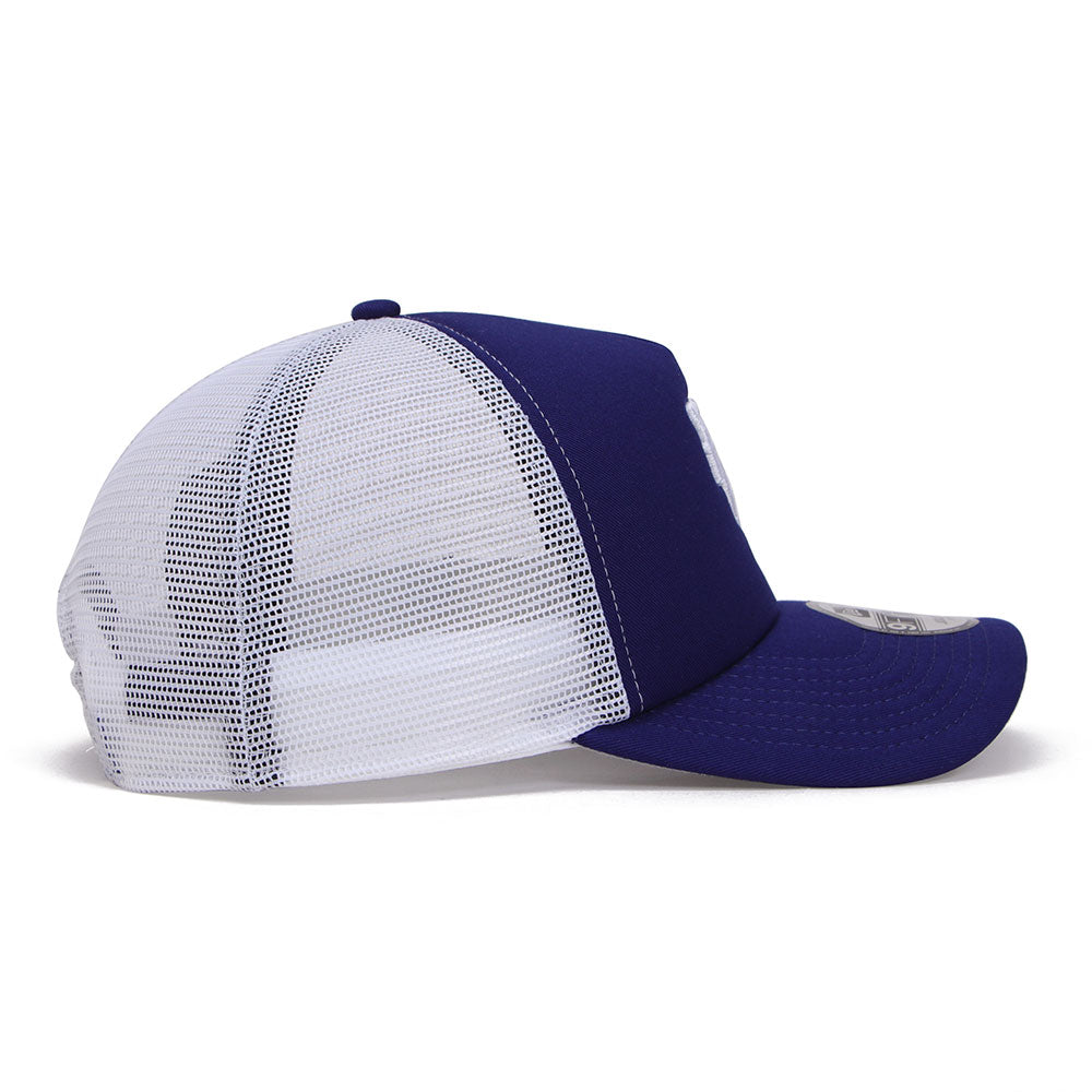 Los Angeles Dodgers Upside Down Dark Royal 9FORTY A-Frame Trucker Cap