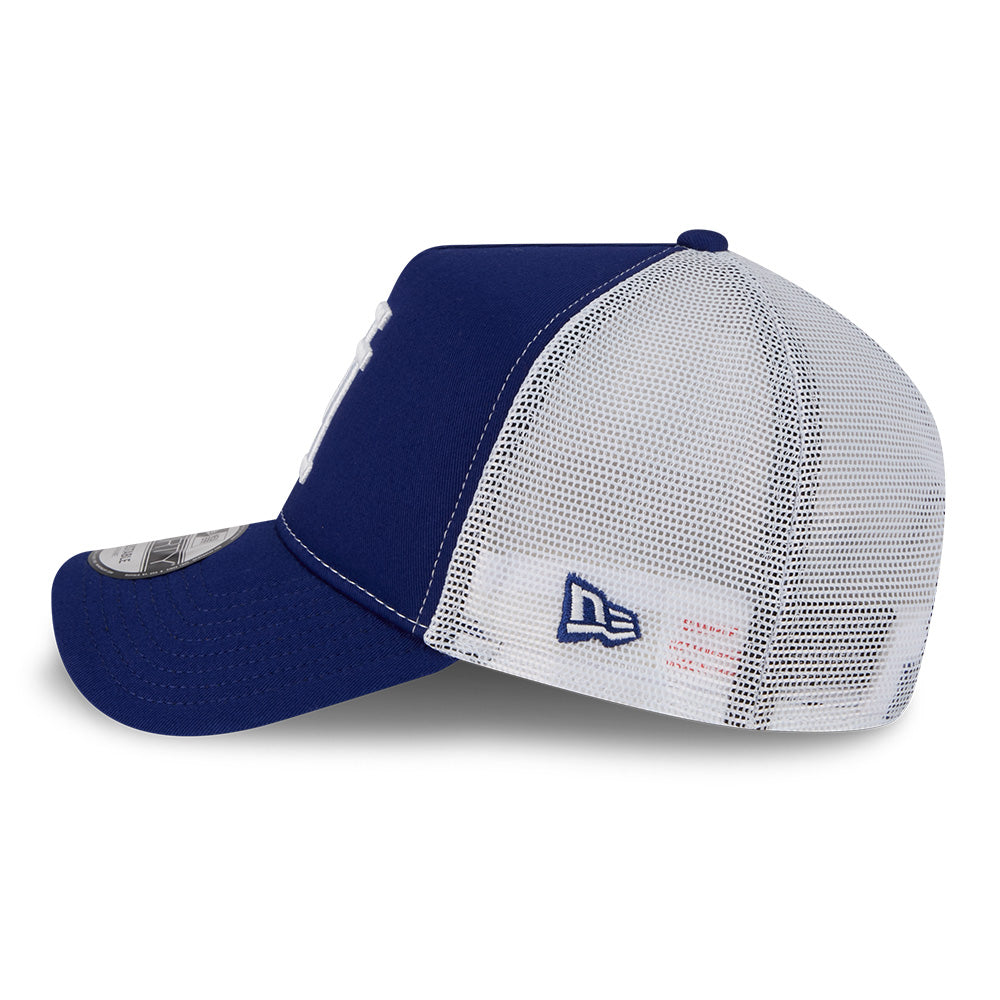 New Era Los Angeles Dodgers Upside Down Dark Royal 9FORTY A-Frame Trucker Cap