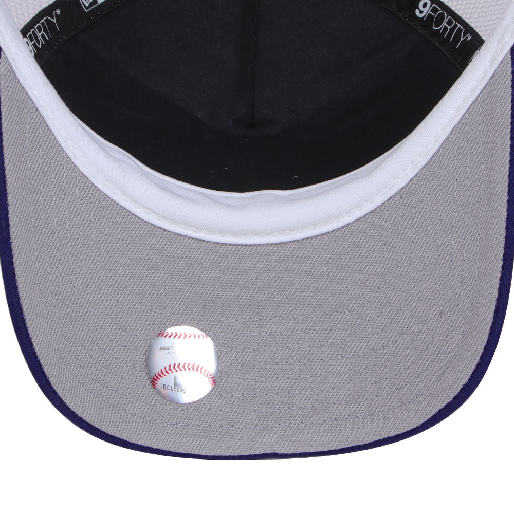 Los Angeles Dodgers Upside Down Dark Royal 9FORTY A-Frame Trucker Cap