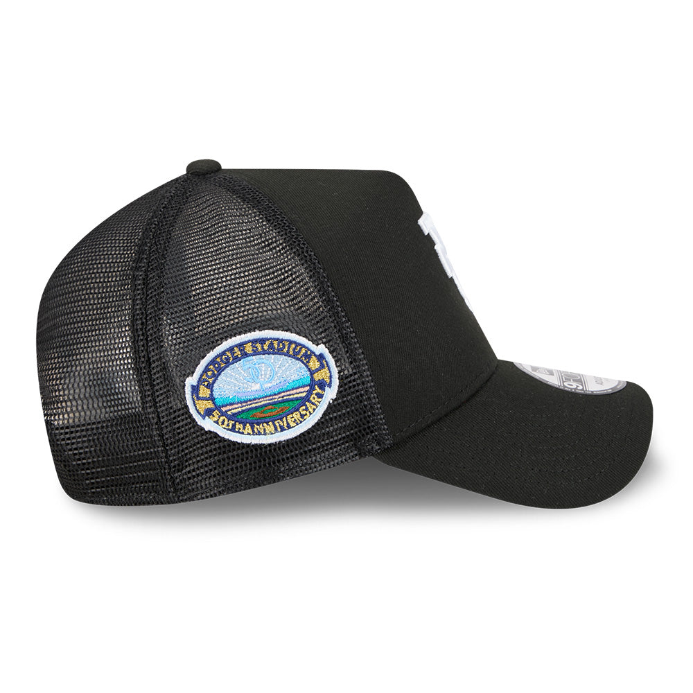 New Era Los Angeles Dodgers Upside Down Black 9FORTY A-Frame Trucker Cap