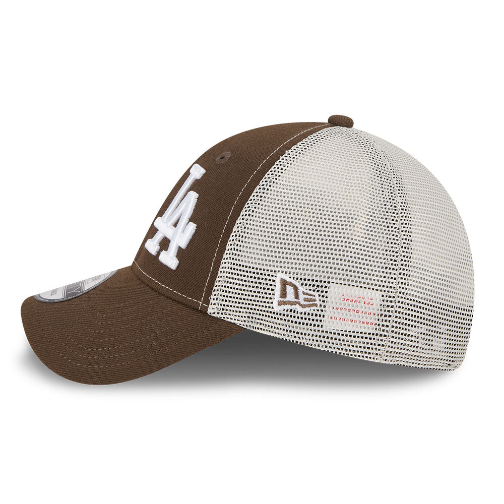 New Era New York Yankees & Los Angeles Dodgers Two Team 75th World Series Walnut Stone 9FORTY E-Frame Trucker Cap