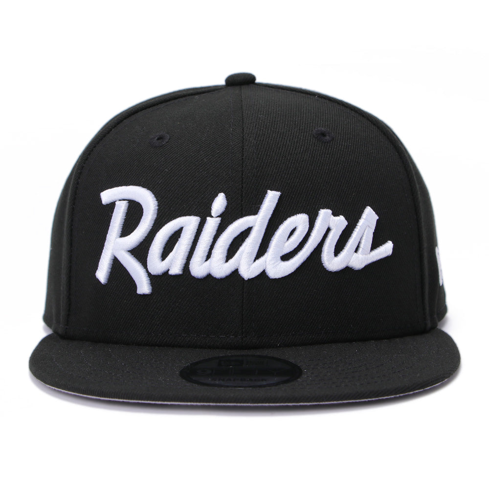 New Era Las Vegas Raiders Script Black GCP 9FIFTY Snapback Cap