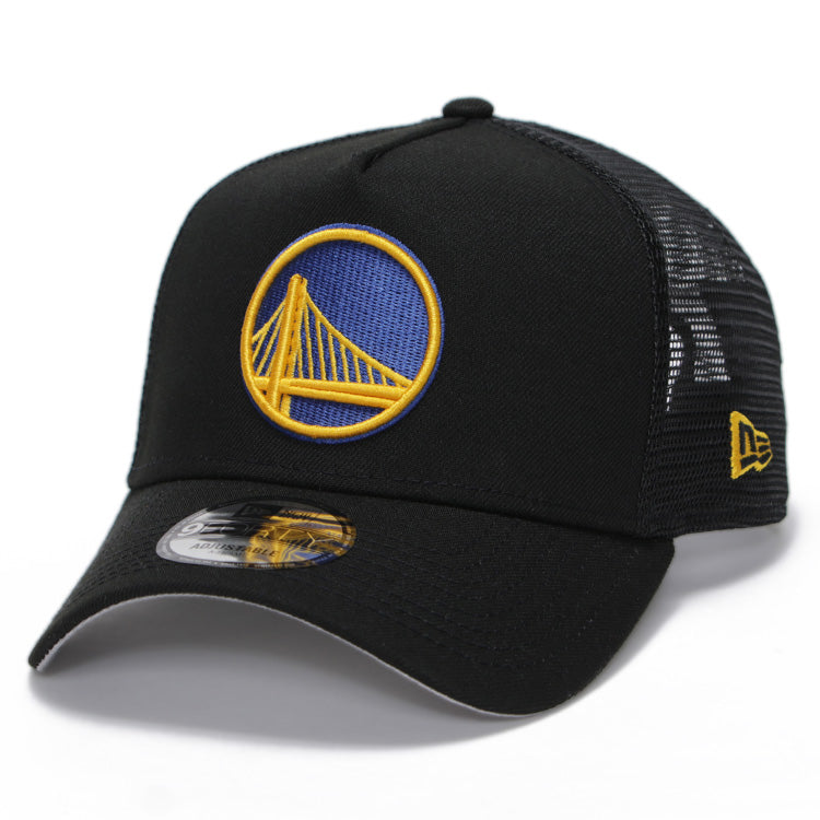 Golden State Warriors NBA Black 9FORTY A-Frame Snapback Cap