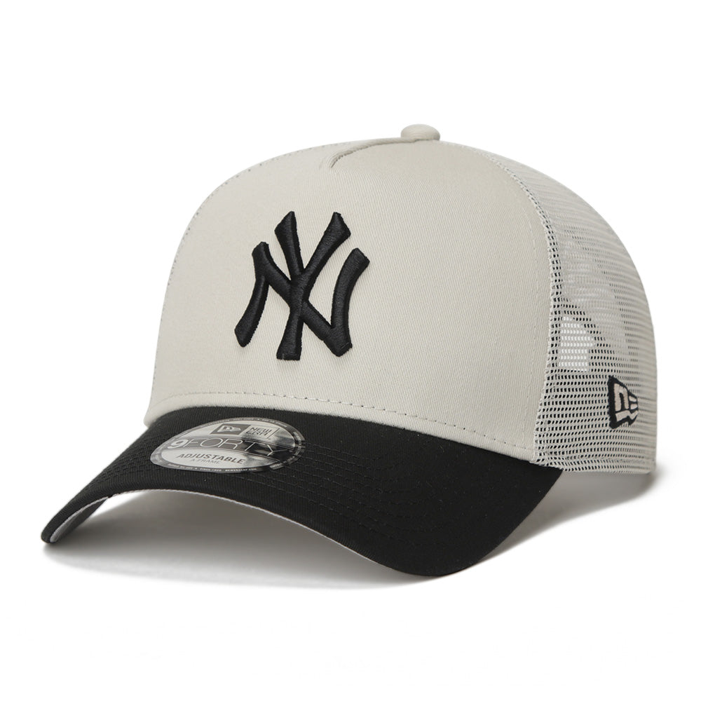 New Era New York Yankees MLB Essential Stone 9FORTY A-Frame Trucker Cap