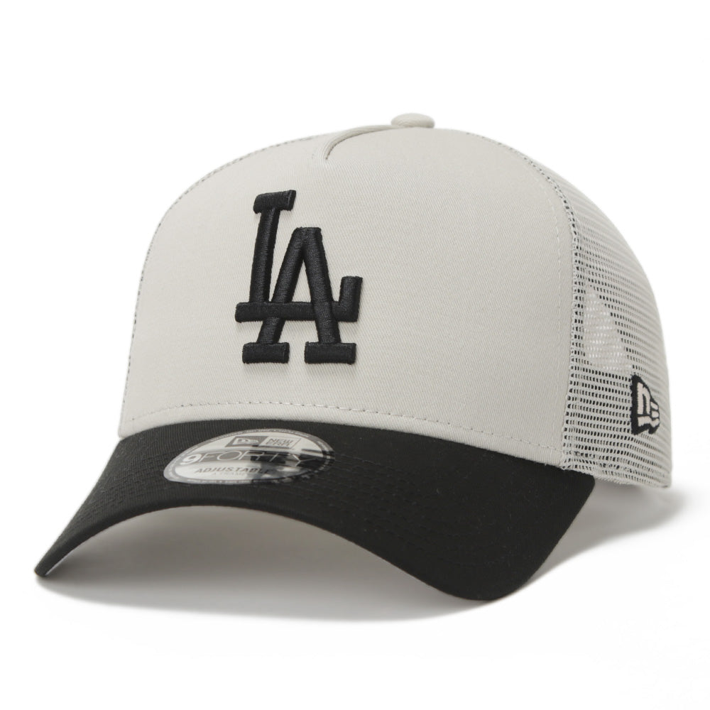 New Era Los Angeles Dodgers MLB Essential Stone 9FORTY A-Frame Trucker Cap