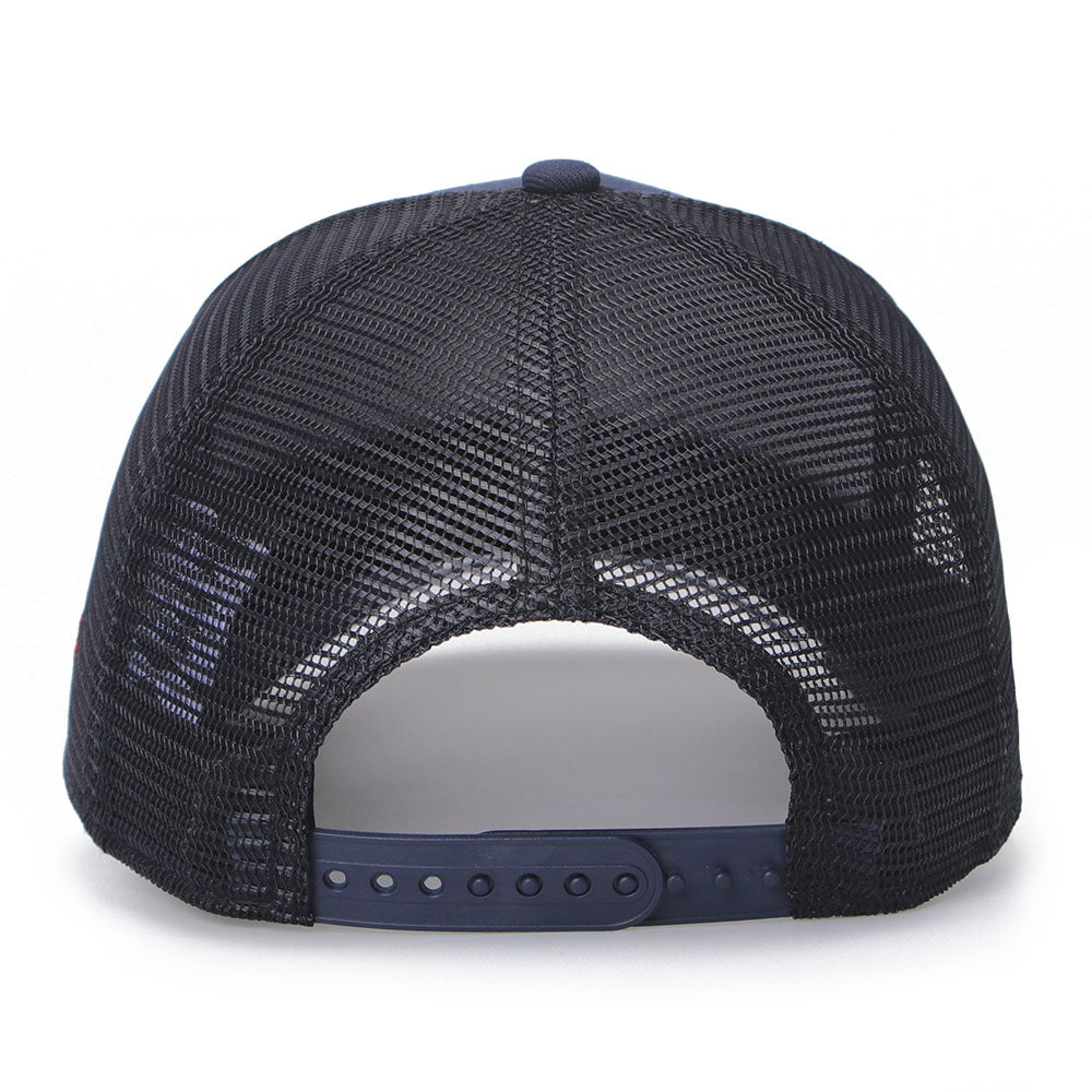 New Era Oracle Red Bull Racing Chrome Navy 9FORTY Trucker A-Frame Adjustable Cap