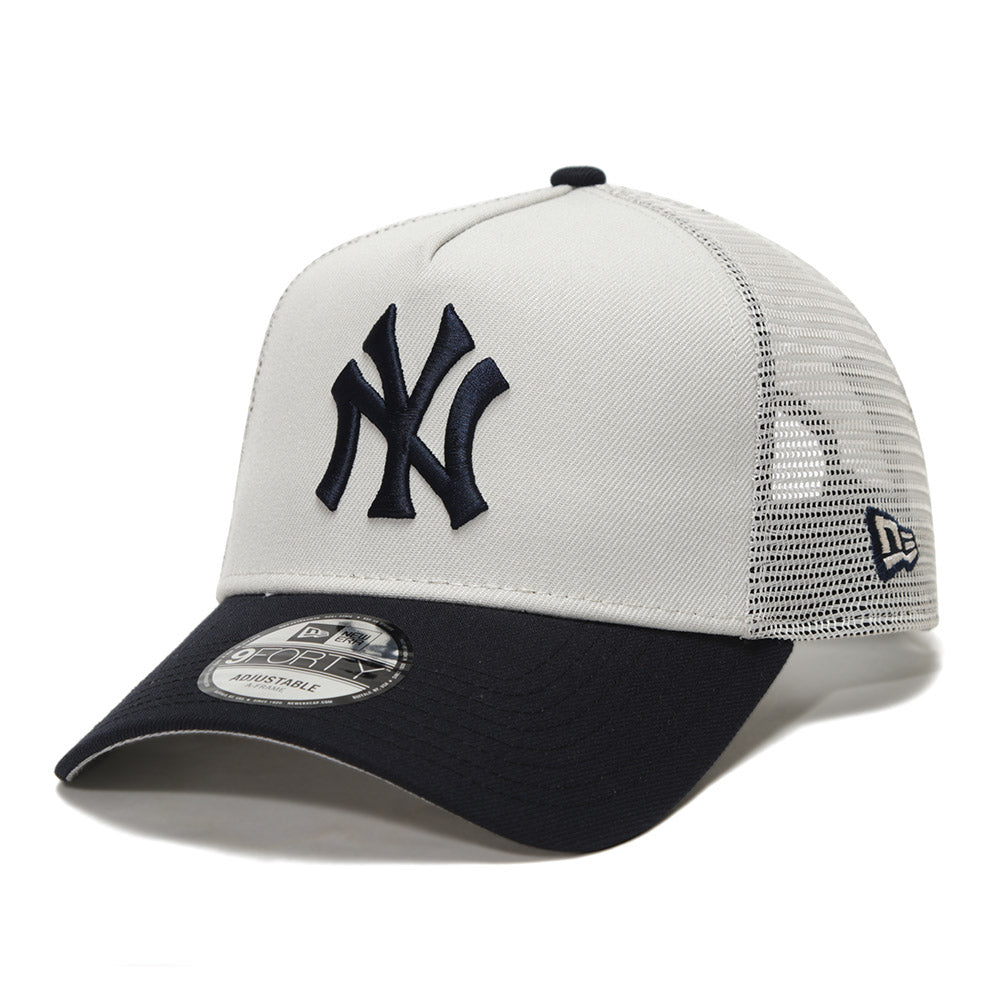 New York Yankees MLB Essential Stone 9FORTY A-Frame Trucker Snapback Cap