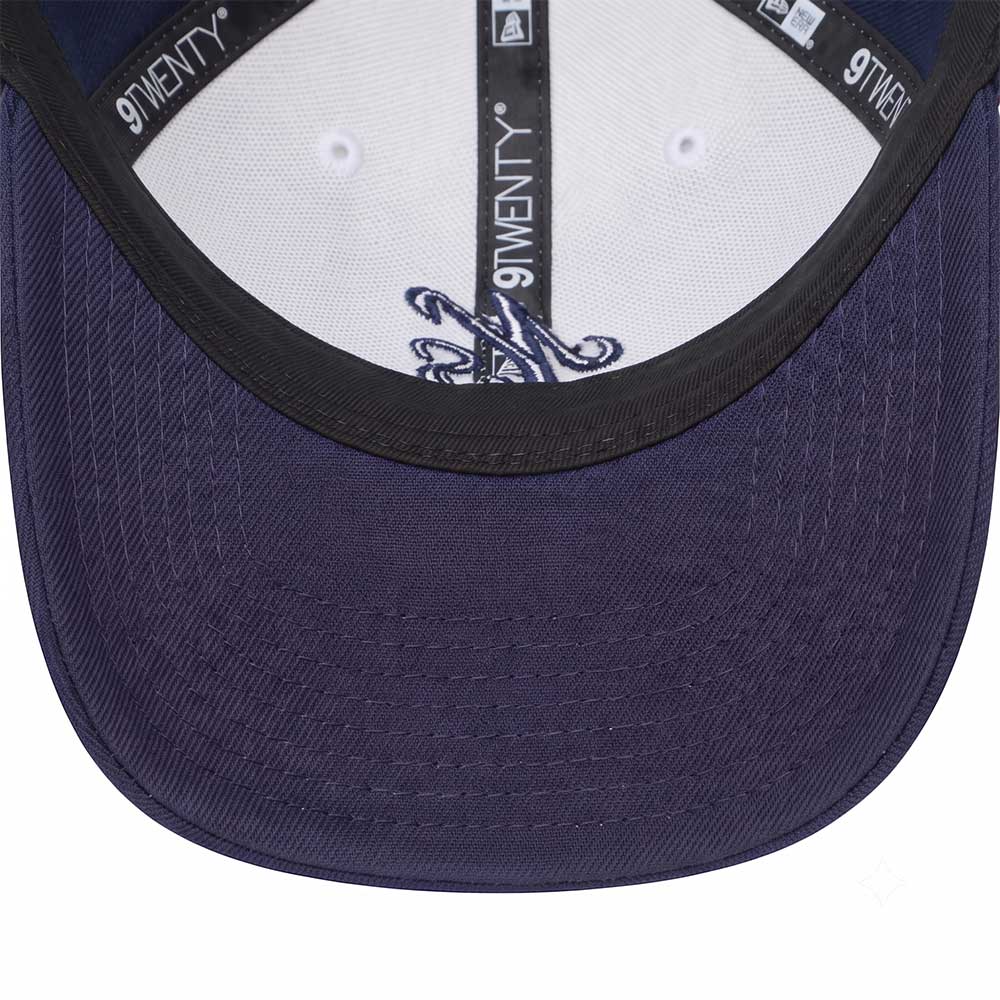 New Era NE Script Chrome Oceanside Blue 9TWENTY Adjustable Cap