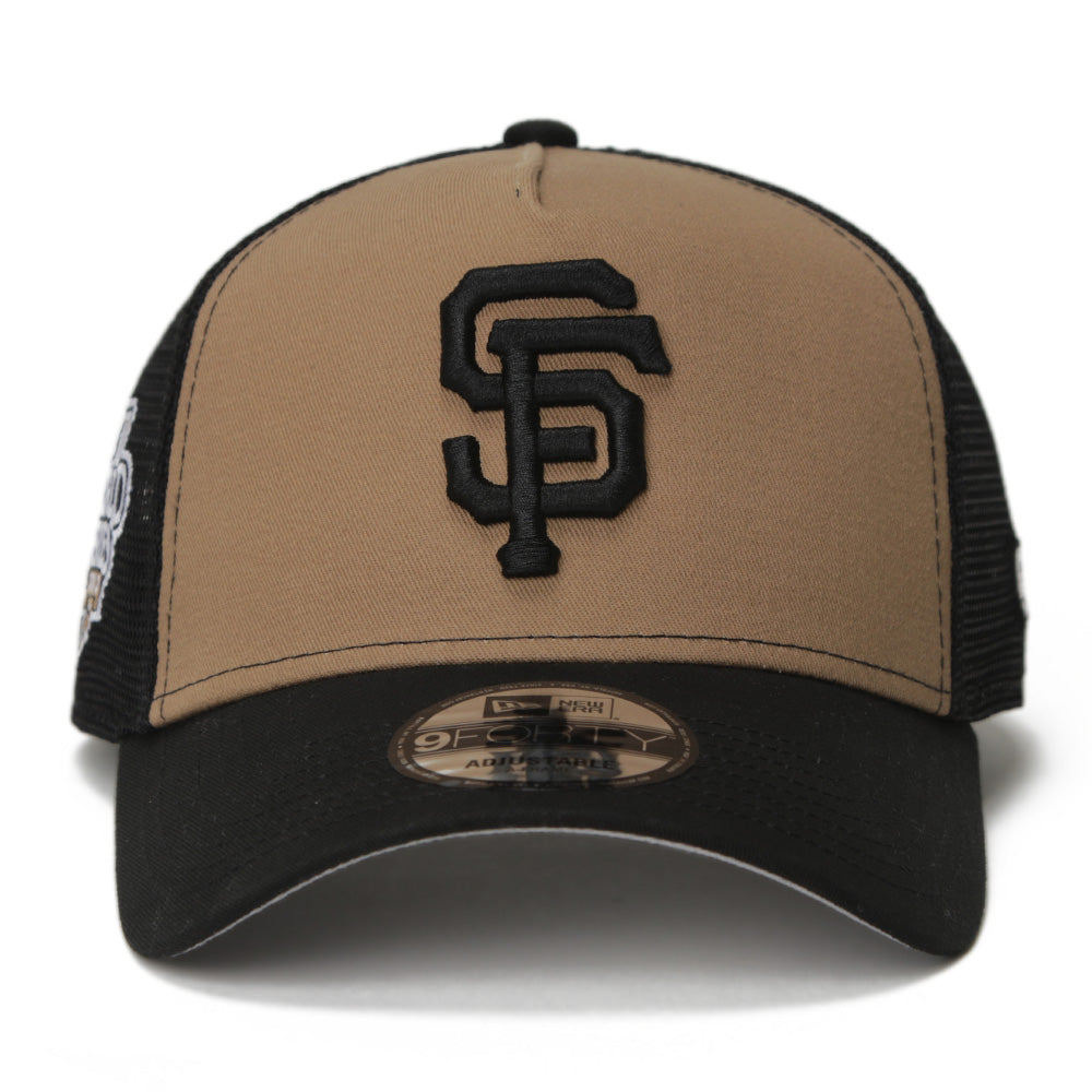 New Era San Francisco Giants MLB Essential Khaki 9FORTY A-Frame Trucker Cap