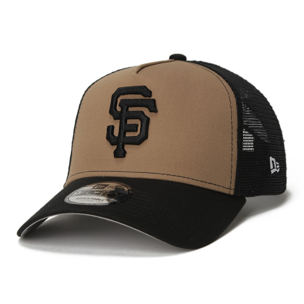 New Era San Francisco Giants MLB Essential Khaki 9FORTY A-Frame Trucker Cap