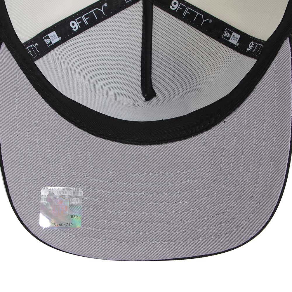 New Era Las Vegas Raiders Two Tone Chrome Black 9FIFTY Curved A-Frame Snapback Cap