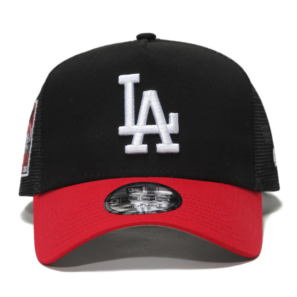 Los Angeles Dodgers MLB Essential Black 9FORTY A-Frame Trucker Snapback Cap