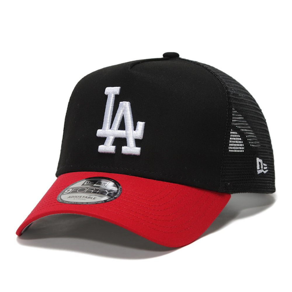 Los Angeles Dodgers MLB Essential Black 9FORTY A-Frame Trucker Snapback Cap