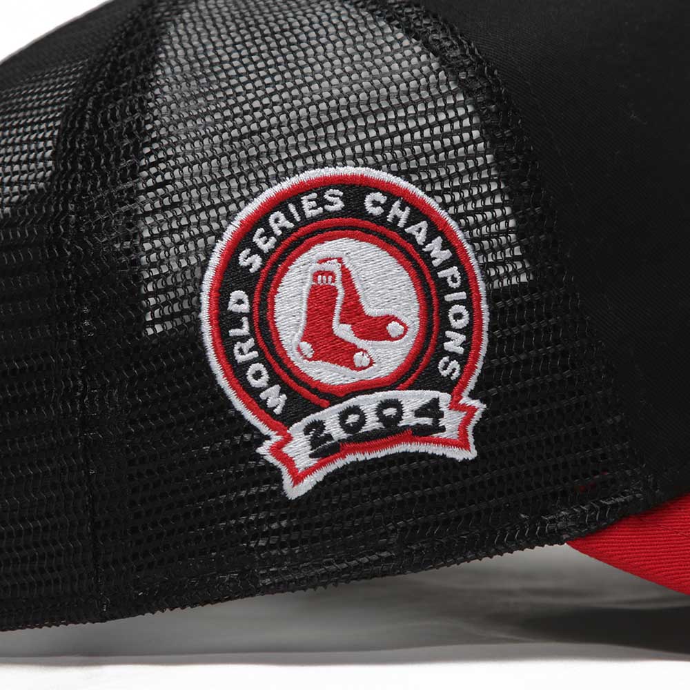 Boston Red Sox MLB Essential Black 9FORTY A-Frame Trucker Snapback Cap