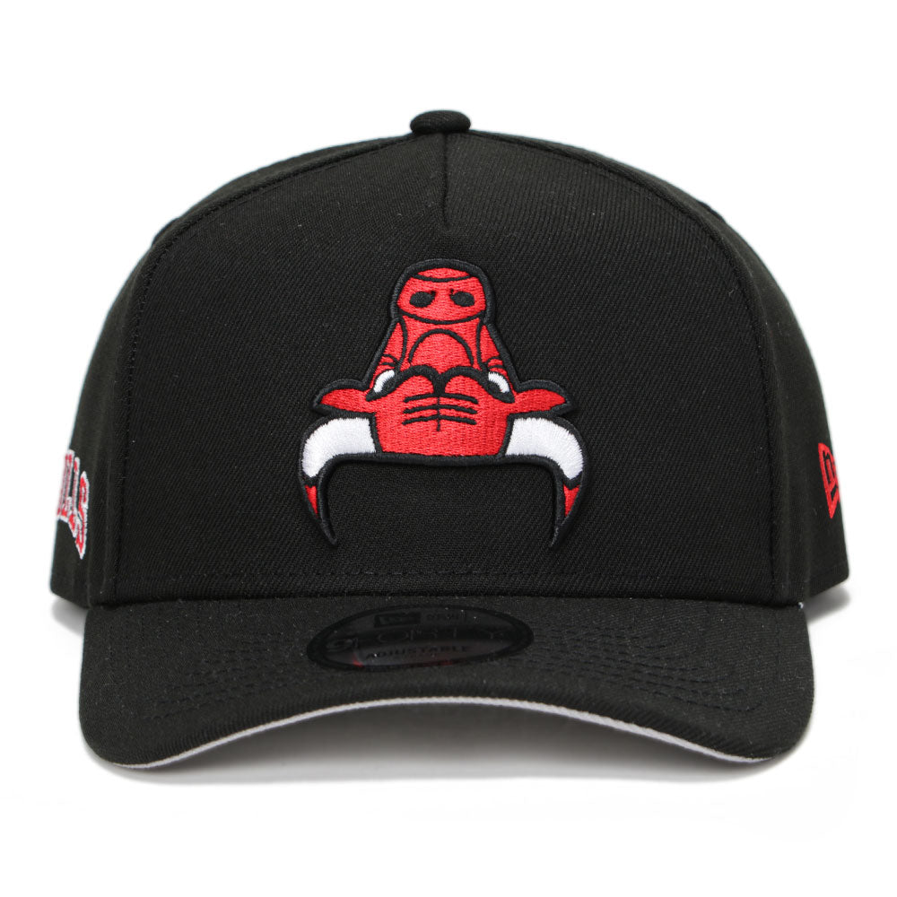 New Era Chicago Bulls NBA Upside Down Black OTC 9FORTY A-Frame Snapback Cap