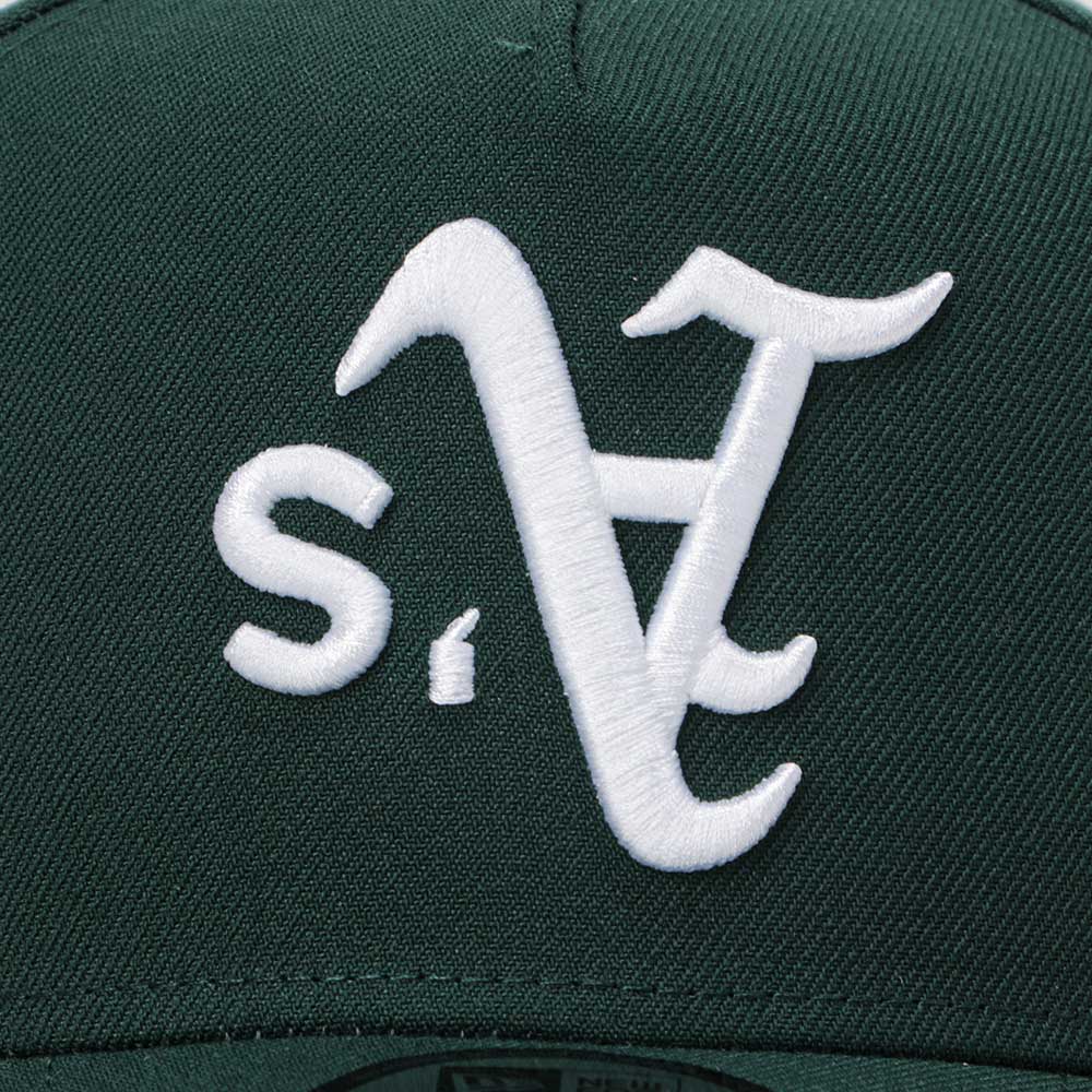 New Era Oakland Athletics Upside Down Dark Green 9FORTY A-Frame Snapback Cap