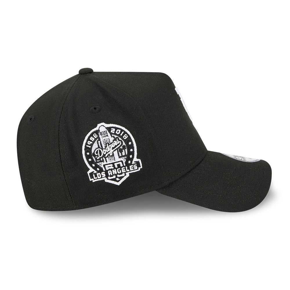 New Era Los Angeles Dodgers Upside Down 60th Anniversary Black 9FORTY A-Frame Adjustable Cap
