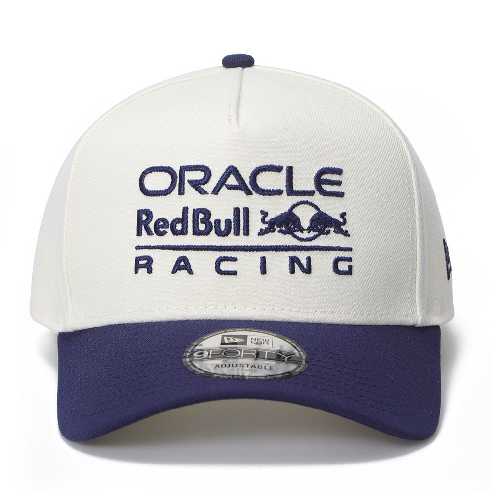 New Era Oracle Red Bull Racing Chrome White Navy 9FORTY A-Frame Adjustable Cap
