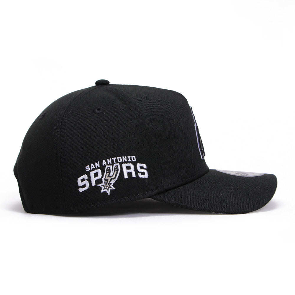 New Era San Antonio Spurs OTC Black 9FORTY A-Frame Adjustable Cap
