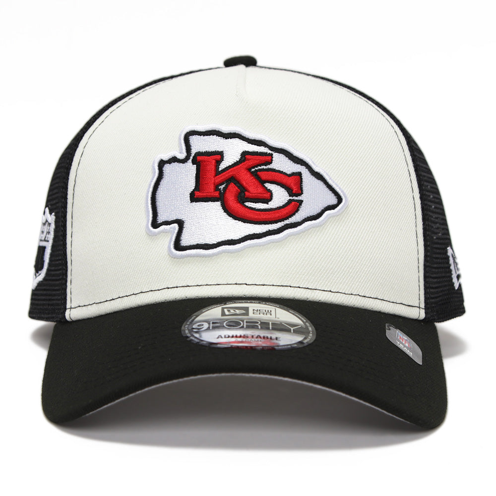 New Era Kansas City Chiefs NFL Essential Stone 9FORTY A-Frame Trucker Snapback Cap