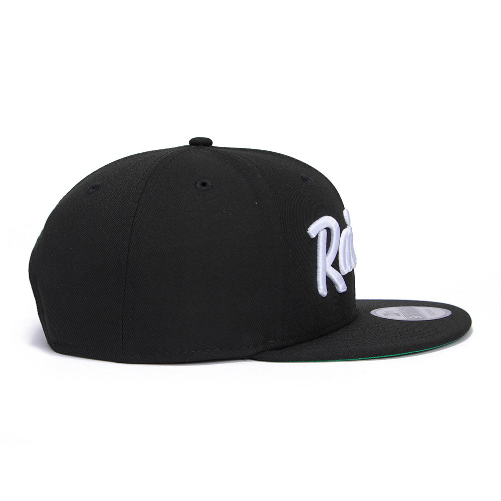 New Era Las Vegas Raiders 9Fifty Basic Snapback – Black White Script – Adjustable – NFL Licensed