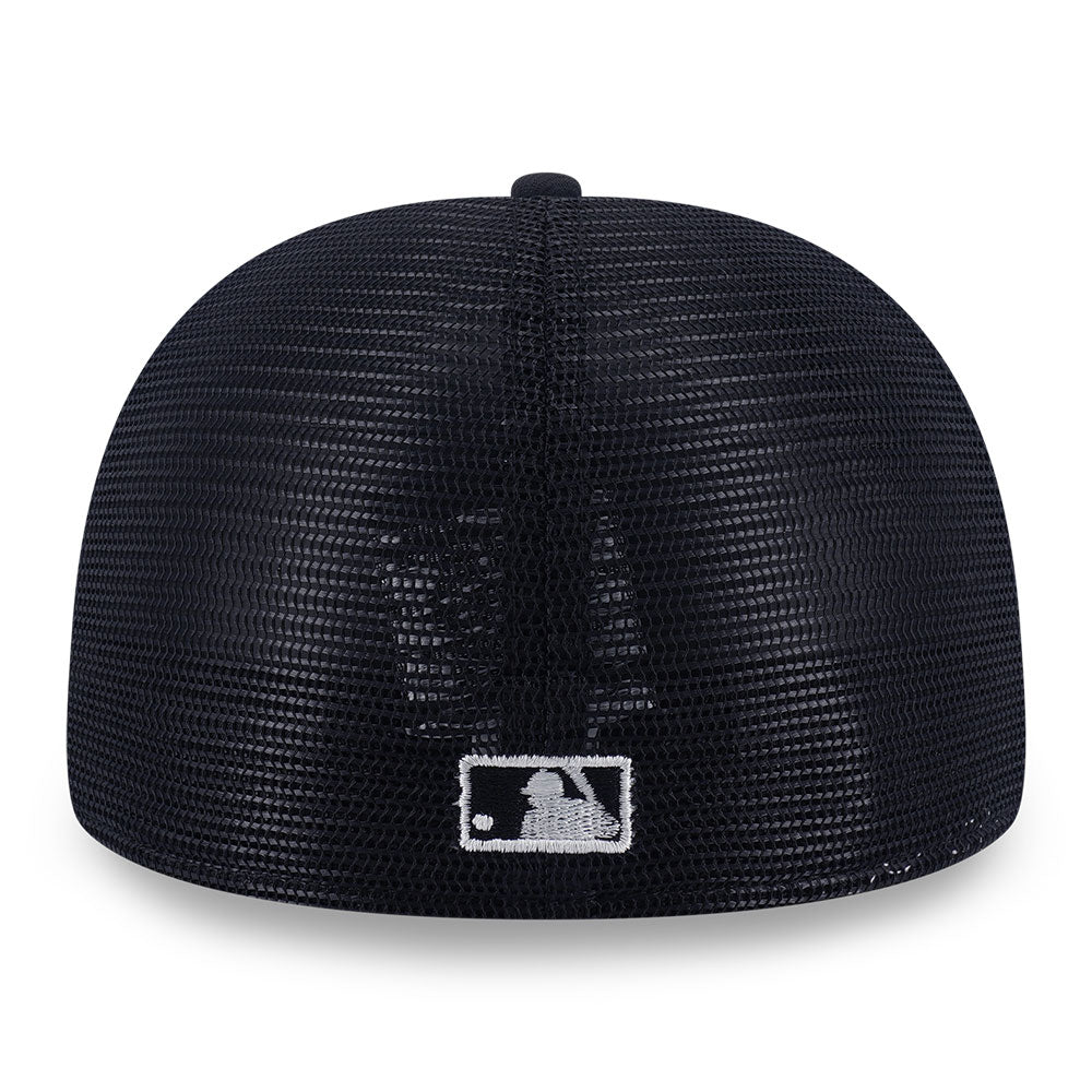 New Era New York Yankees Mesh Black White 59FIFTY Fitted Trucker Cap