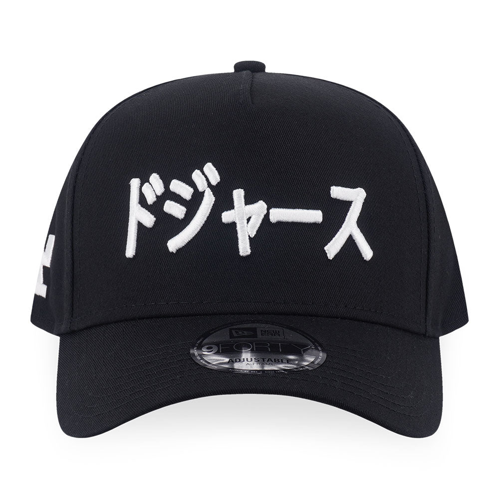 New Era Los Angeles Dodgers Kanji Black White 9FORTY A-Frame Adjustable Cap