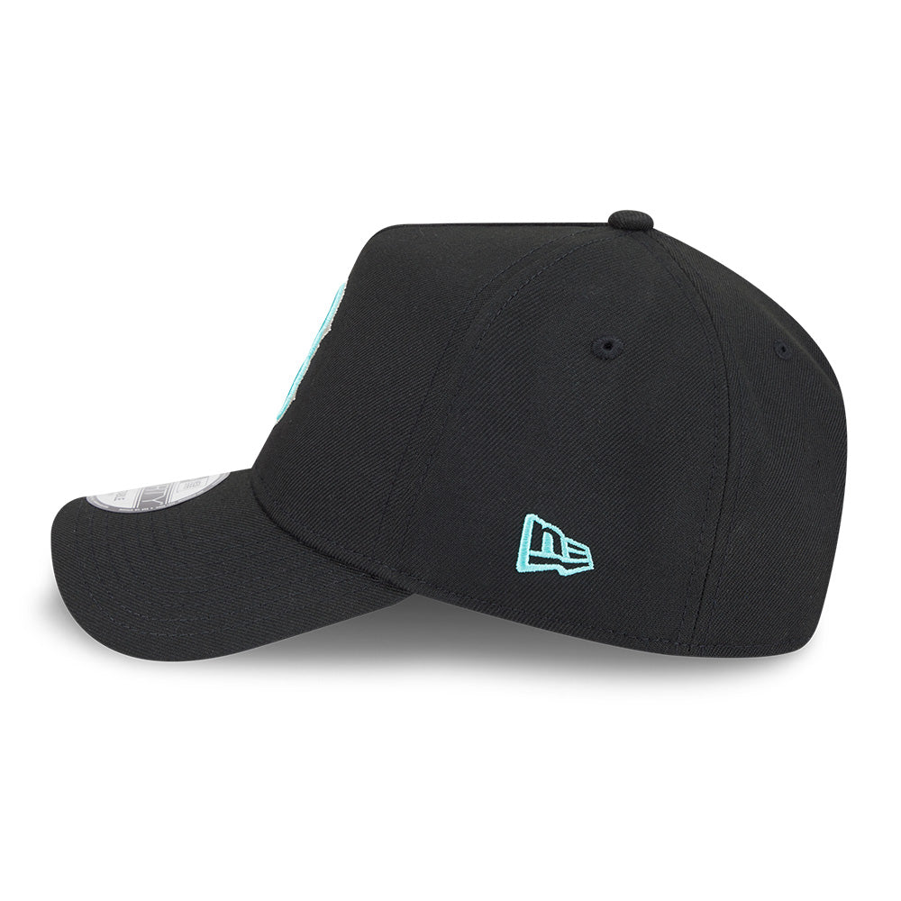 New Era Boston Red Sox Black and Seaglass 9FORTY A-Frame Adjustable Cap